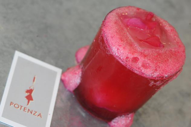 Ari & Micah Wilder's �The Ratchet� features custom-made ice cubs using edible flowers and orange blossom essence.